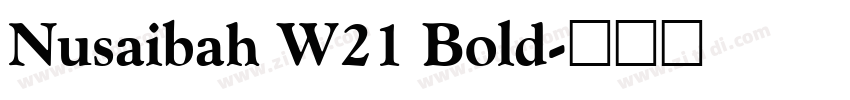 Nusaibah W21 Bold字体转换